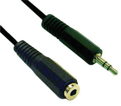 Imagen de Plug 3.5 mm stereo  a jack 3.5 mm stereo 5 mts